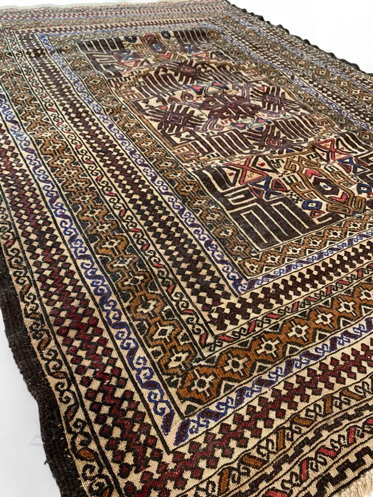 Baluch wool and goat rug, Image 1++
